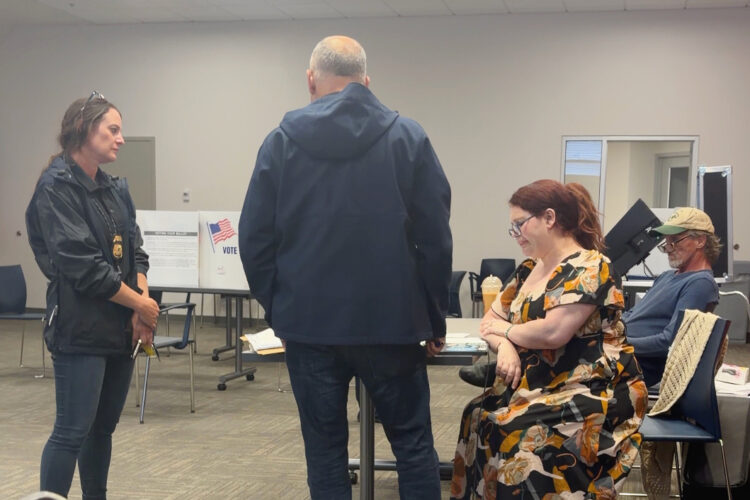 Election worker  says federal officers  confronted her at polls over social media post criticizing ICE